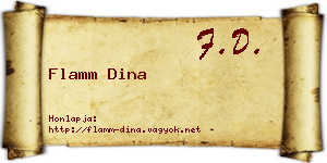 Flamm Dina névjegykártya